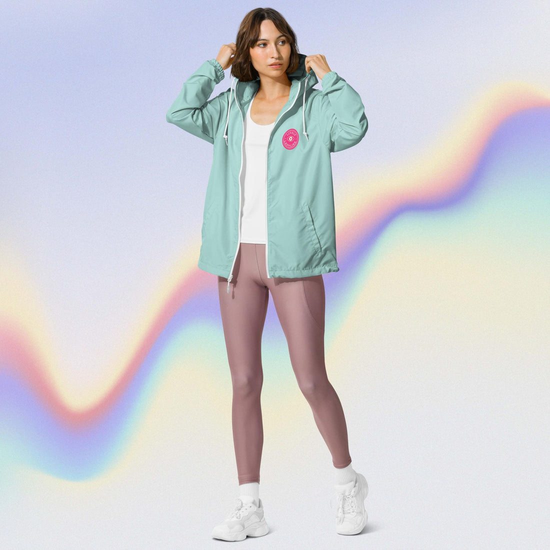 Unisex lightweight zip up windbreaker